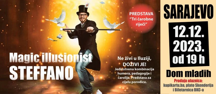 Najbolji mađioničar dijaspore Stefano Dinici dolazi u Sarajevo 12.12.