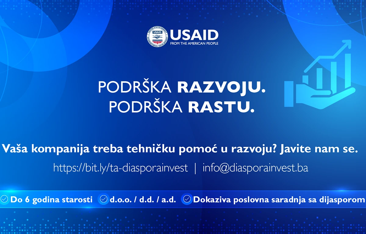 USAID otvorio novi poziv za podršku razvoju kompanija u Bosni i Hercegovini