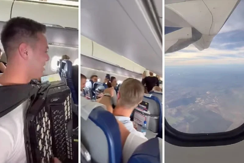 VIDEO | Harmonika u avionu: Ekipa iz Hrvatske zasvirala za putnike