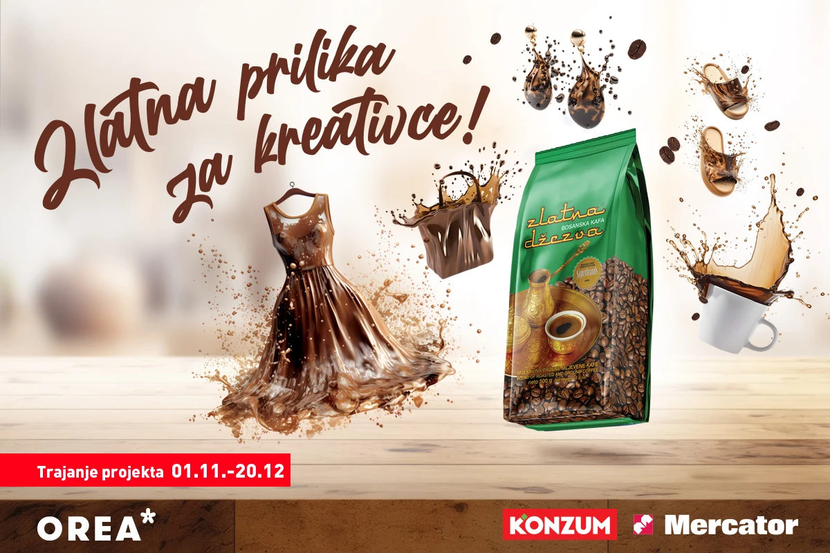 Zlatna džezva, OREA, Mercator i Konzum pokreću projekat "Zlatna prilika za kreativce"