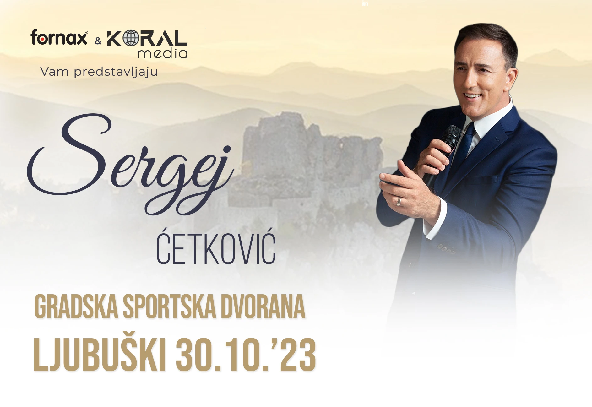 Jeste li spremni za nezaboravnu glazbenu noć u Ljubuškom uz Sergeja Ćetkovića!?