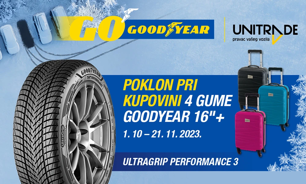 Putujte sigurno s Goodyearom: Uz nove Goodyear gume, putni kofer na poklon!