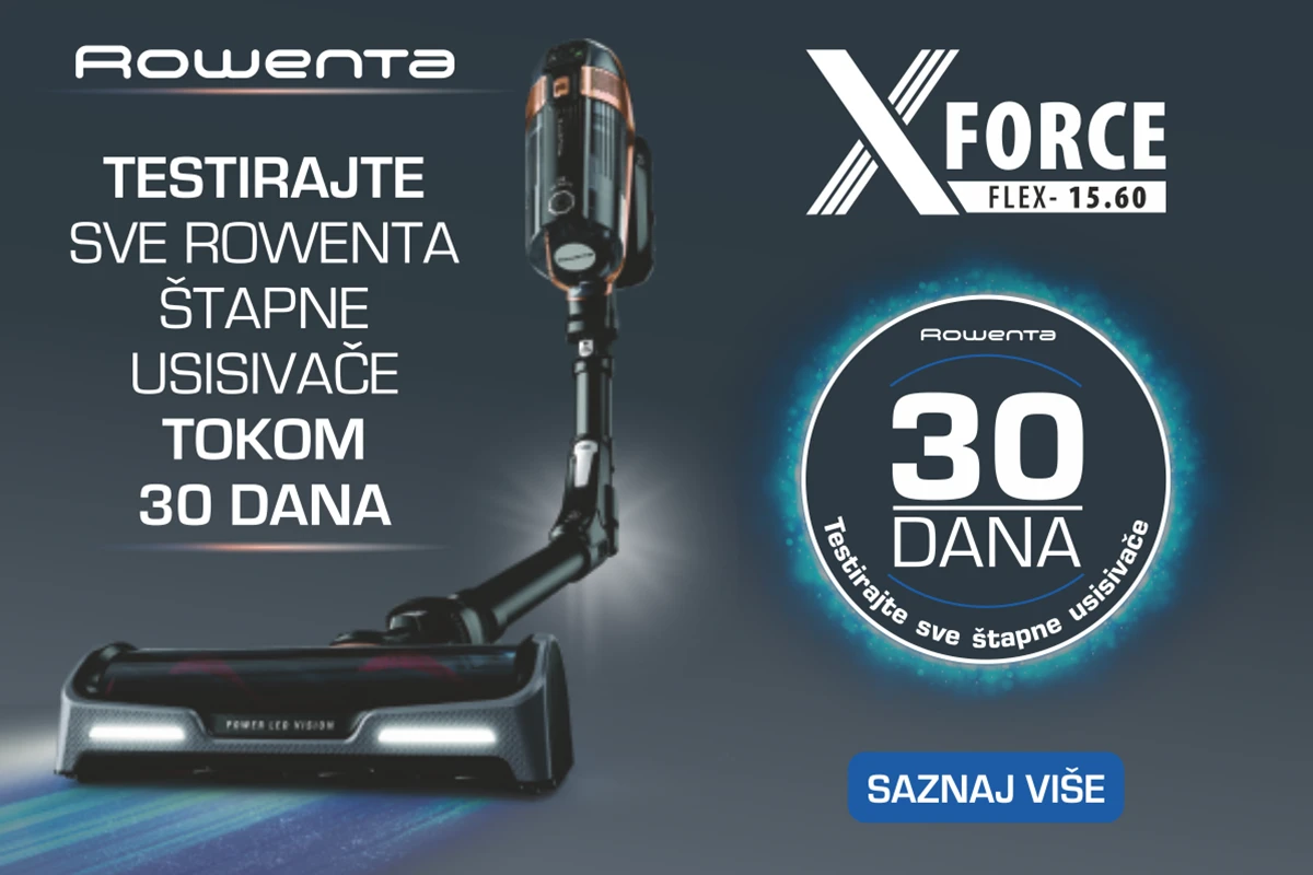 Testirajte sve Rowenta štapne usisivače tokom 30 dana