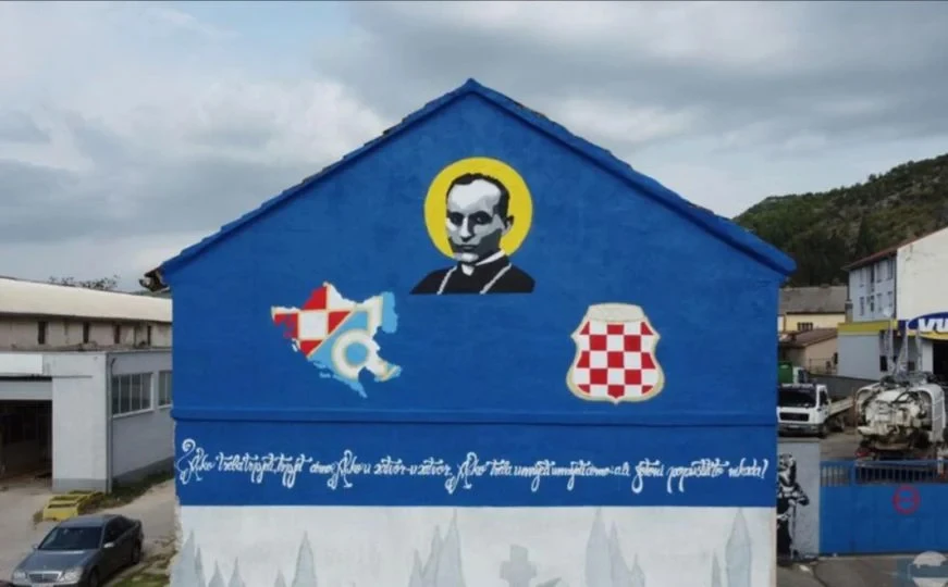 Pljušte reakcije - Stolac dobio mural sa simbolima NDH