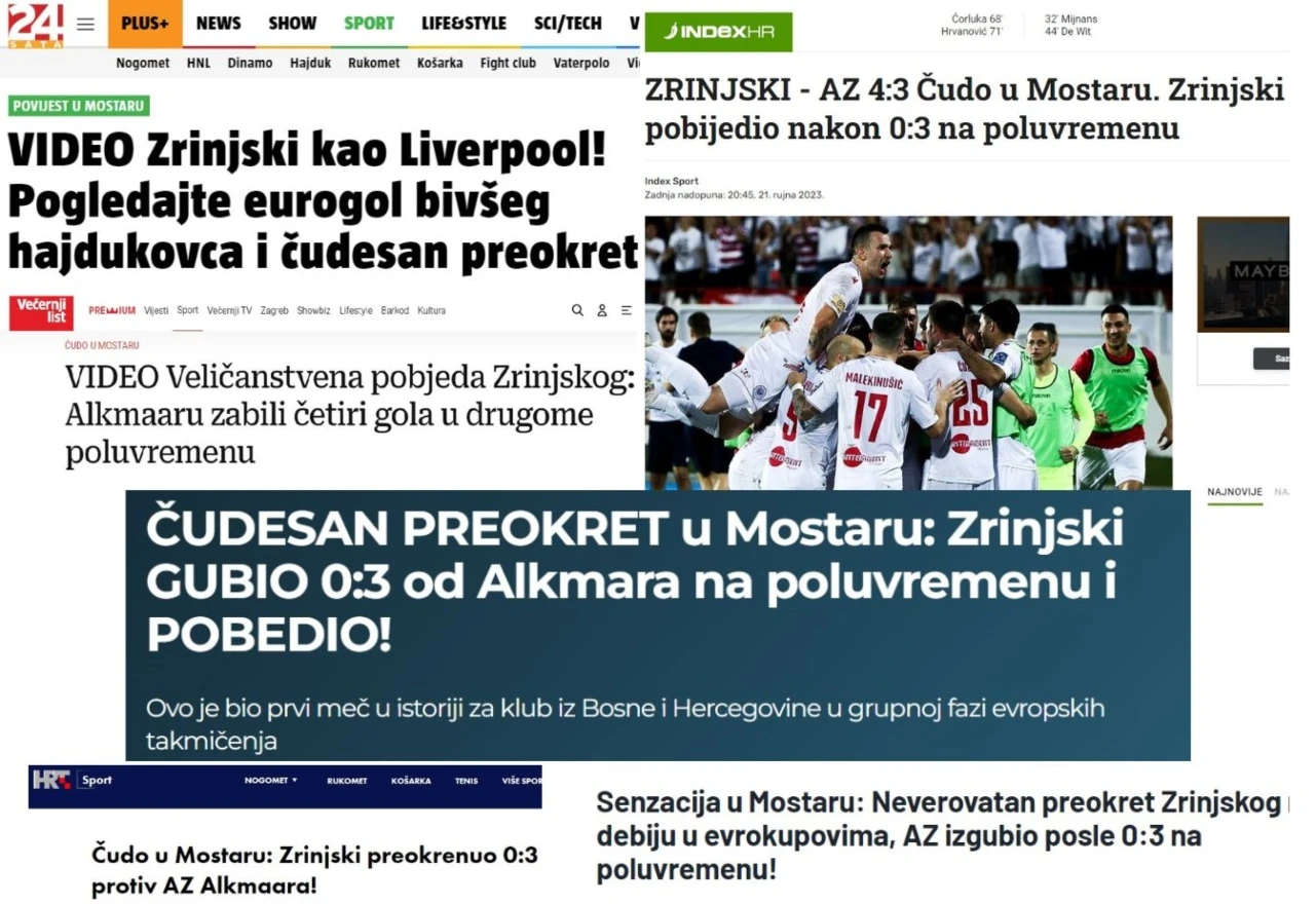 Mediji o pobjedi Zrinjskog: Hrvati slave Rendulića, Srbi hvale upornost Plemića
