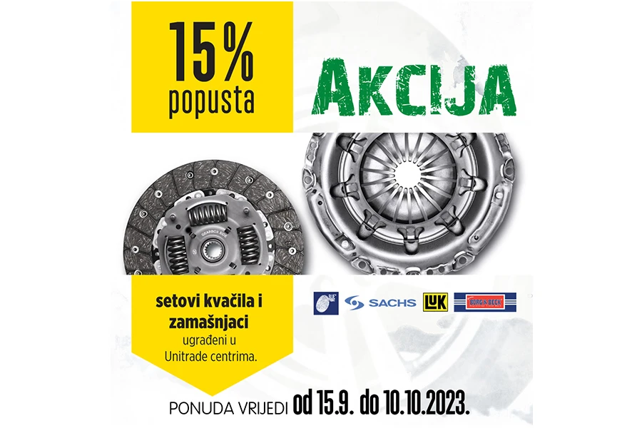 Akcija na kvačila i zamašnjake u Unitrade servisima