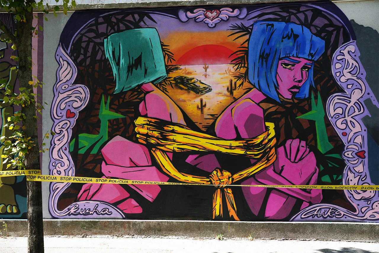 FOTO | Mostarske fasade u novom ruhu: Street arts festival donio nove murale