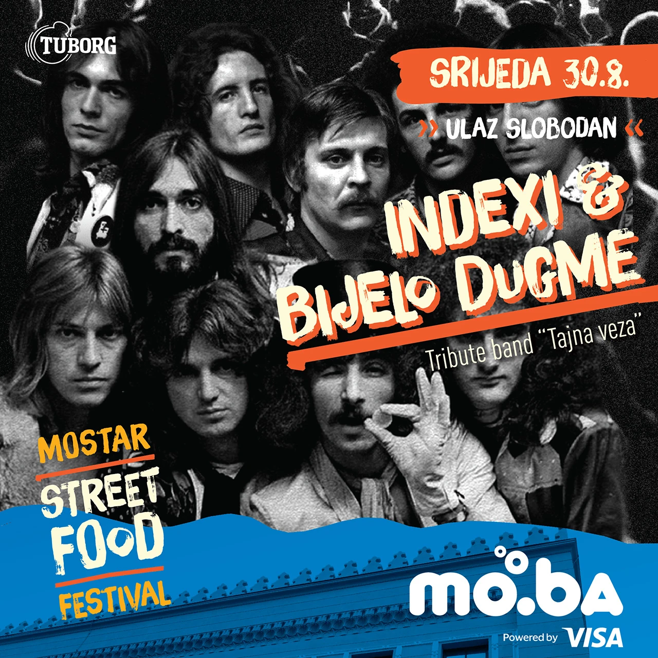 Bijelo dugme i Indexi Tribute Band 'Tajna veza' večeras na pozornici Moba Street Food Festivala