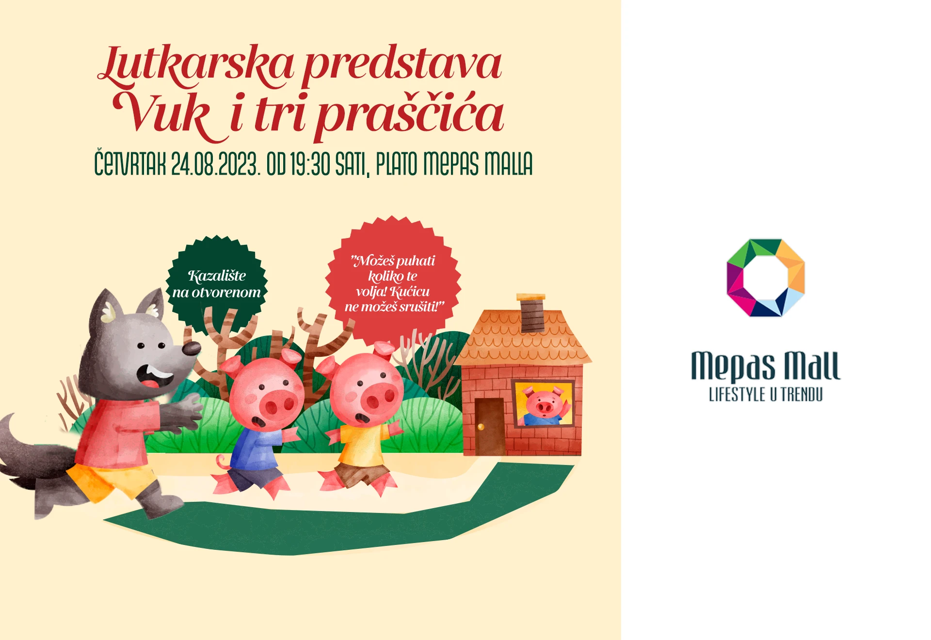 Lutkarska predstava „Vuk i tri praščića“