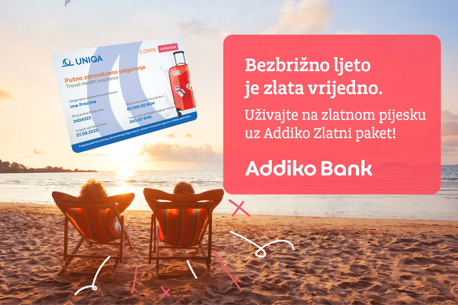 Provedite ljeto osigurani uz Addiko Zlatni paket!