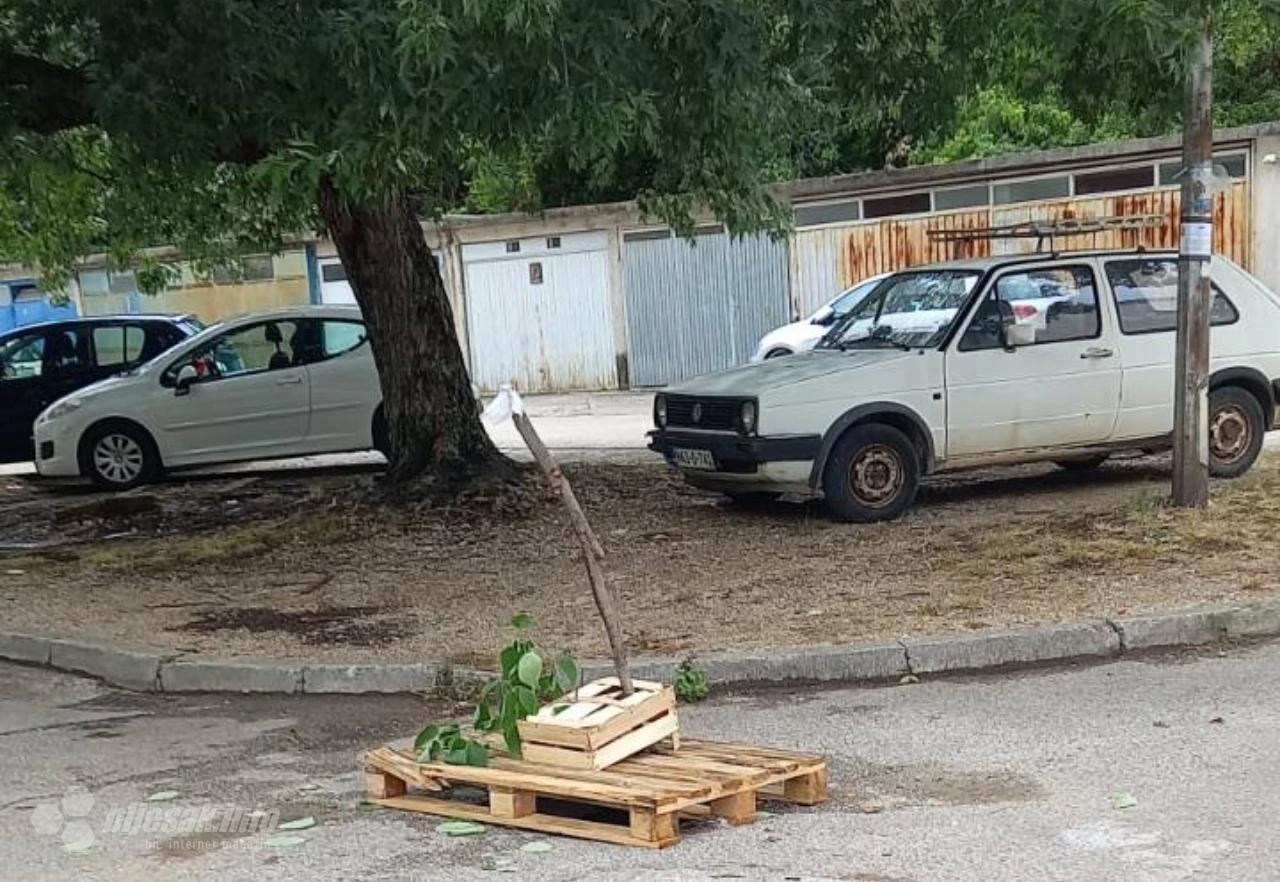 Otvoren šaht u Omladinskoj: Rupa označena granom i paletom