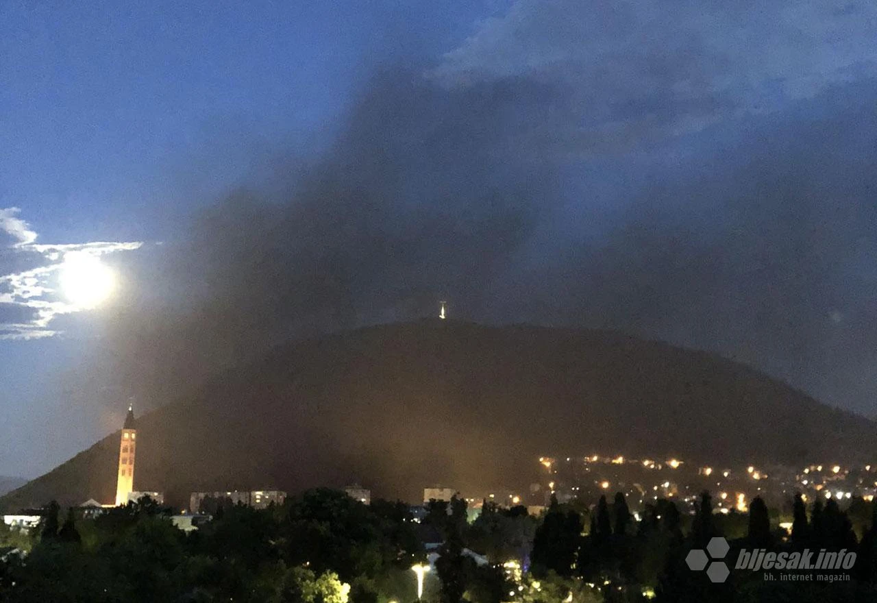 Požari u Mostaru – Gori u Rodoču i na Humu kod križa