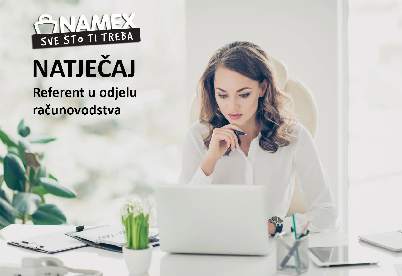 Natječaj za radno mjesto: Referent u odjelu računovodstva