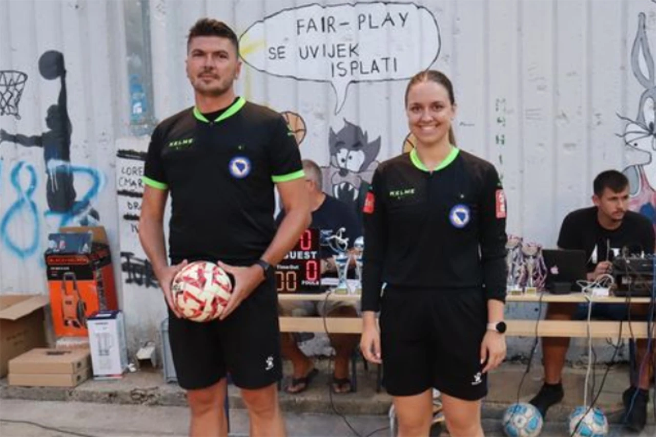 Otac i kći sudili završnicu turnira u Stocu i ušli u povijest bh. nogometa