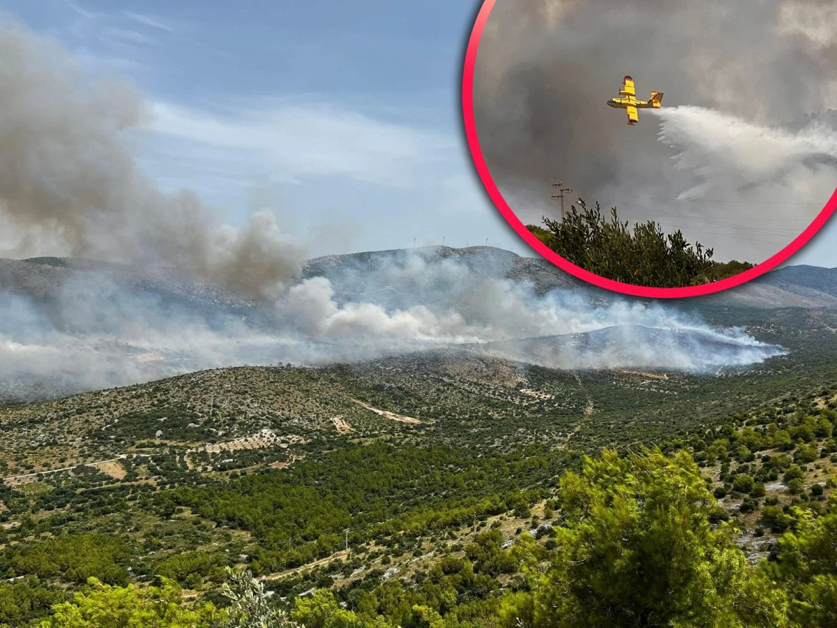 Veliki požar u Dalmaciji - Dignuta tri kanadera