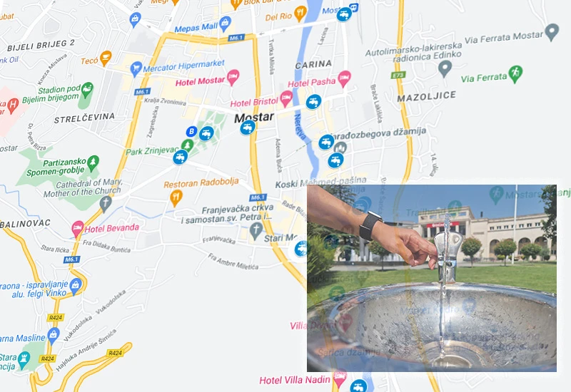 BLJESAK.INFO MAPA - na kojim se sve česmama možete rashladiti u Mostaru