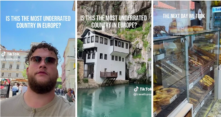 VIDEOI Turist iz Amerike posjetio BiH i ostao oduševljen Mostarom
