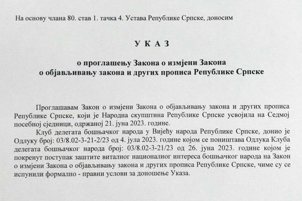 Dodik stavio potpis na sporni zakon, sada bi mogao kazneno odgovarati