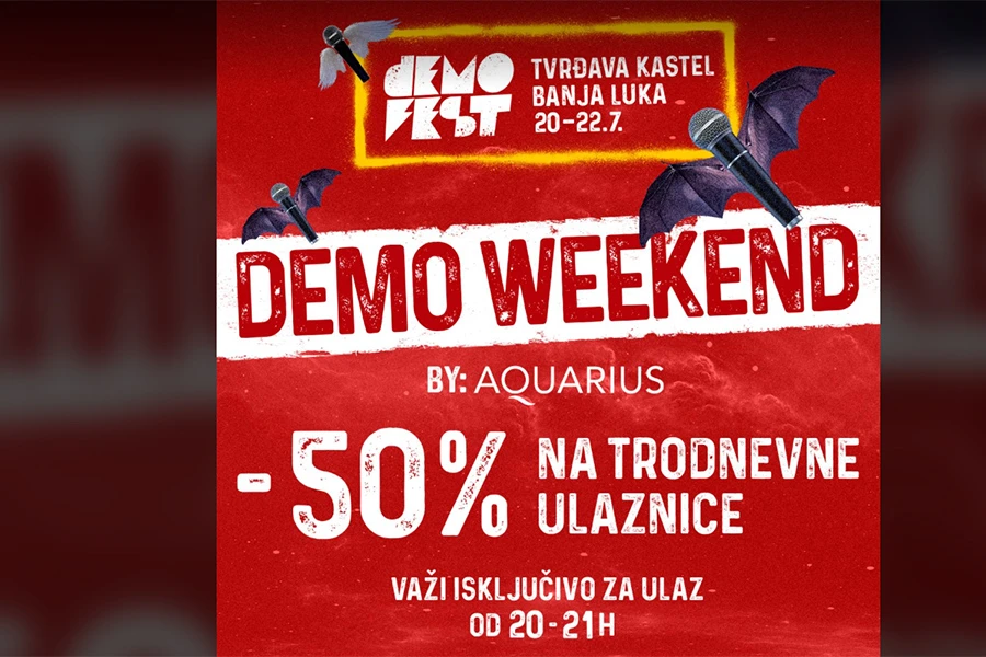 50% popusta na trodnevne ulaznice: ''Demo weekend''