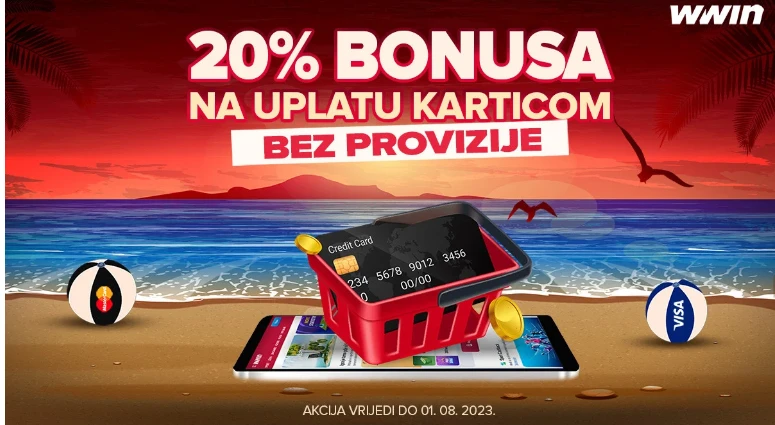 Ljetna akcija na WWin-u: 20% bonusa na uplatu karticama
