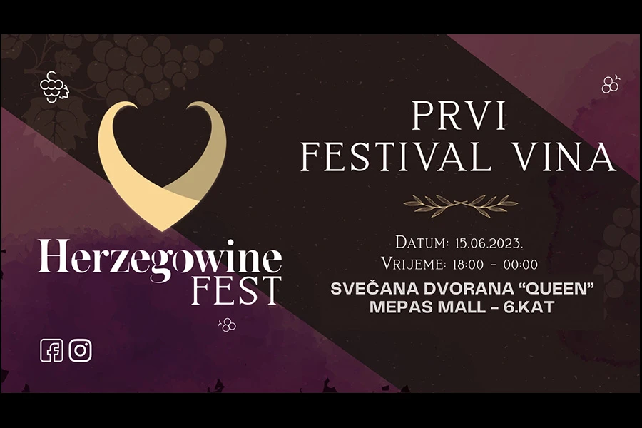 Herzegowine fest - festival vina u četvrtak u Mepas Mallu
