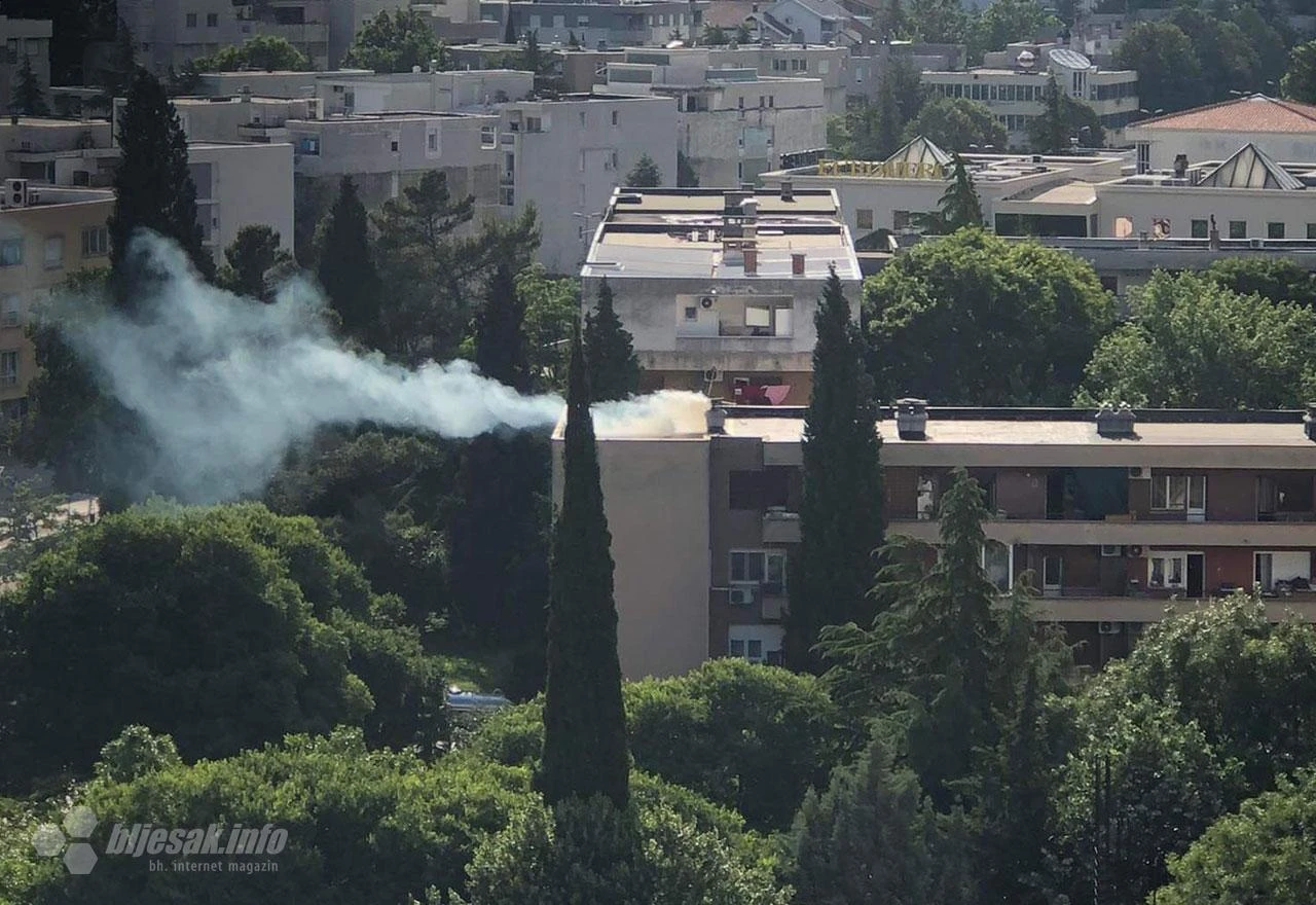 Mostar: Požar u Vukovarskoj ulici, nema ozlijeđenih