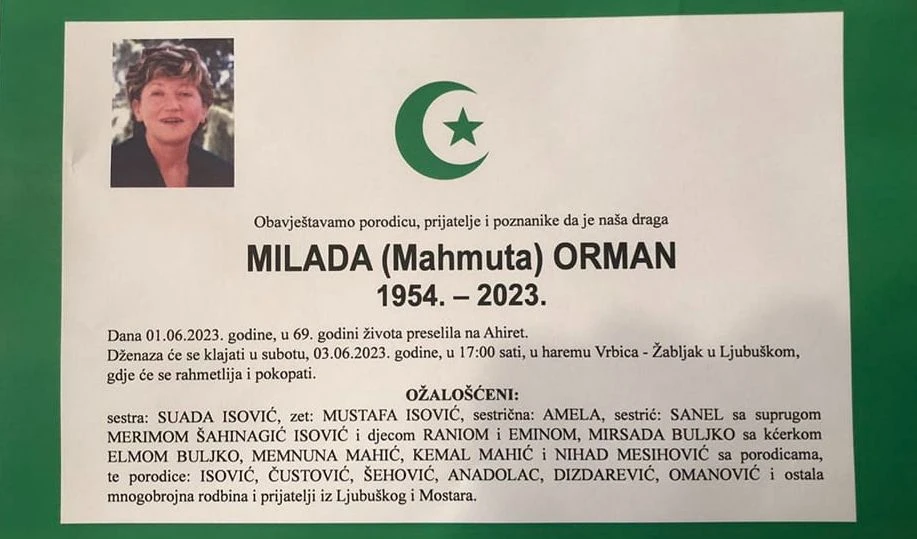 Preminula nekadašanja profesorica Druge gimnazije Mostar: U svakoj školi ostavila je trag