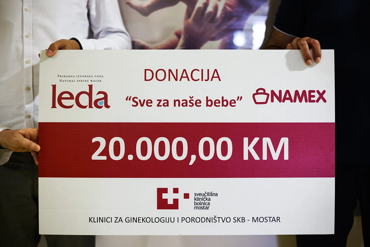 Donacija Namexa i Leda Vode za Ginekologiju SKB Mostar