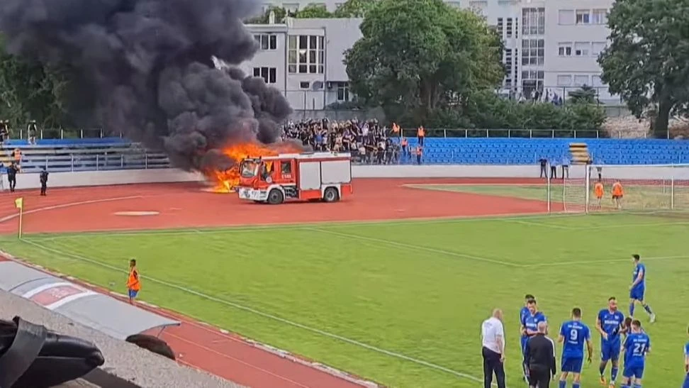 VIDEO: Navijači Širokog Brijega na Policama izazvali požar