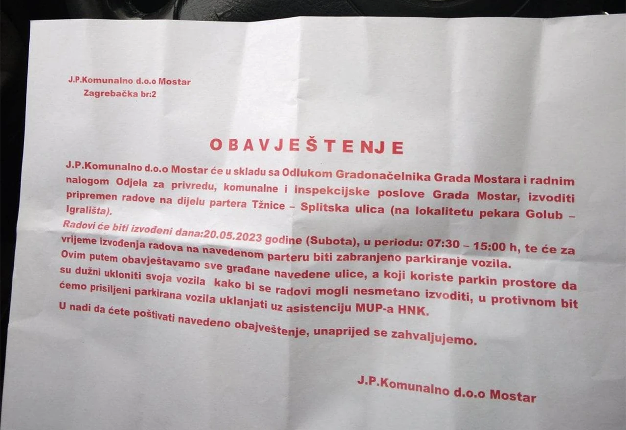 Mostar: Stanari sklonili automobile, ali nitko nije došao asfaltirati ulicu