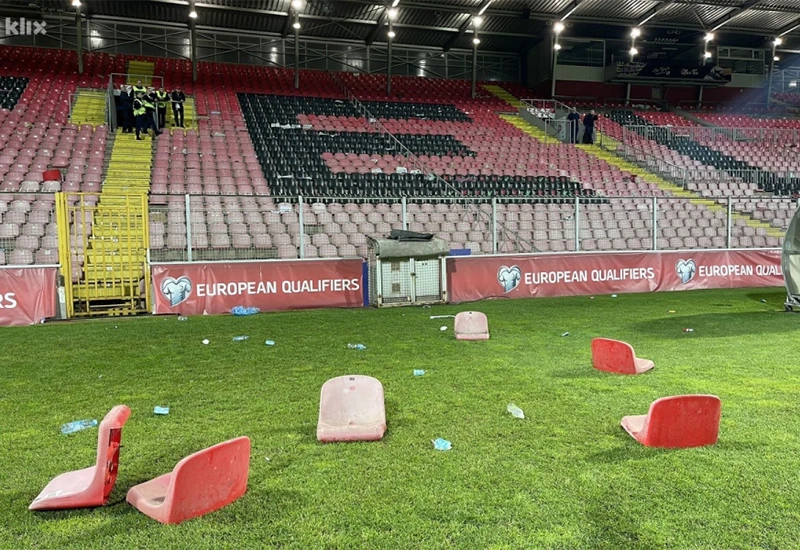 Nogometni savez BiH fakturirat će Veležu račun za štetu na stadionu u Zenici