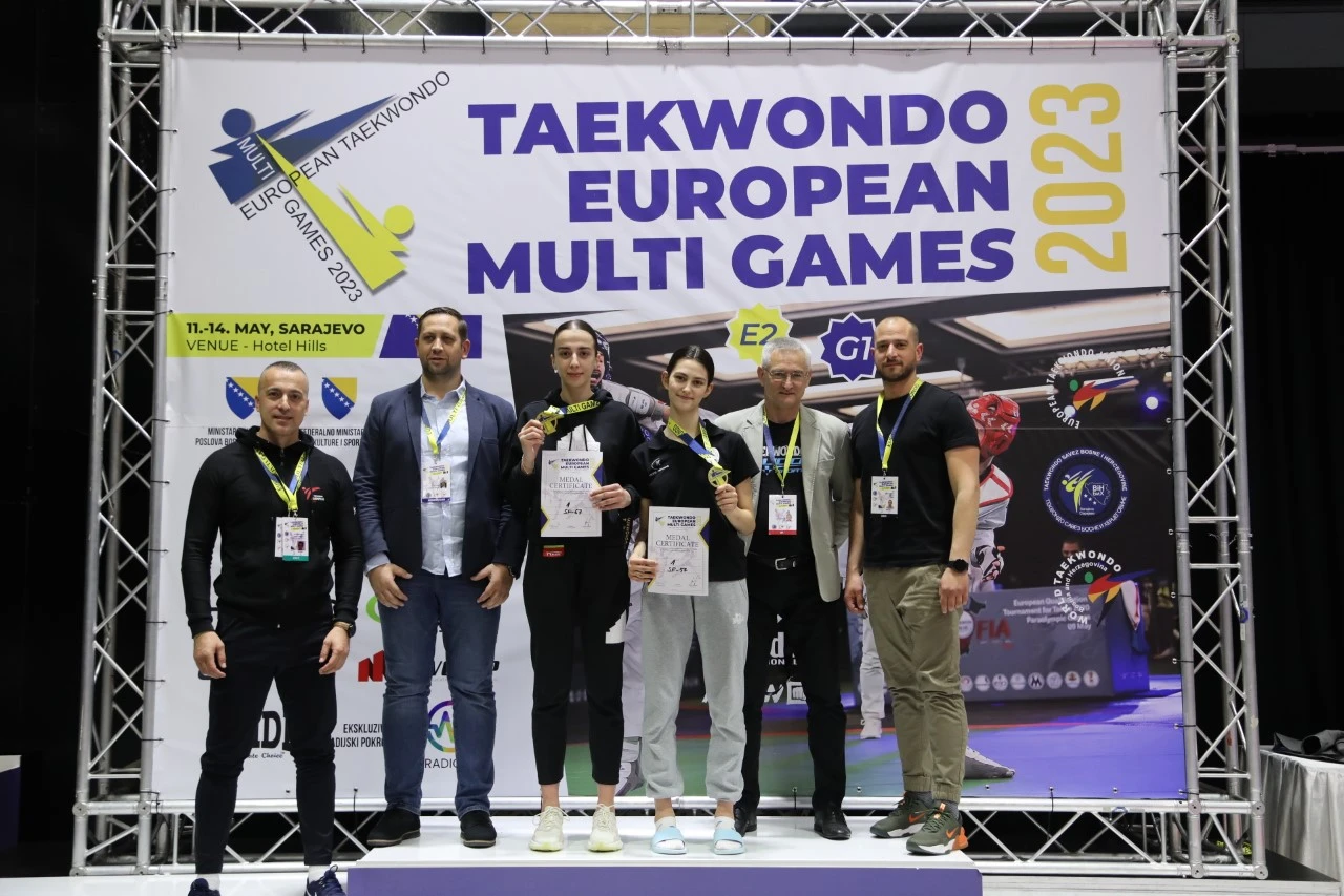 Nadina Mehmedović i Petra Ždero osvojile zlatne medalje na takmičenju "Taekwondo Multi European games"
