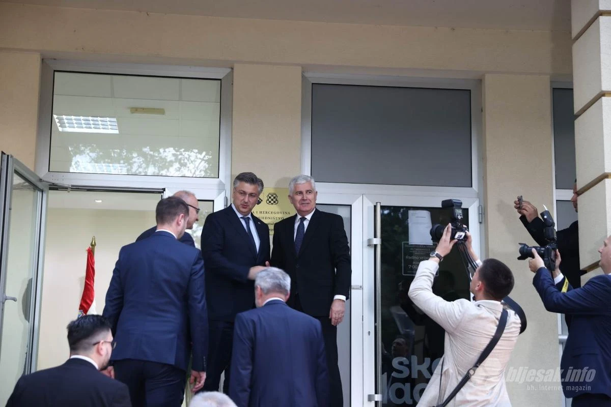 Čović i Krišto dočekali Plenkovića u Mostaru: Ojačati političku i gospodarsku suradnju