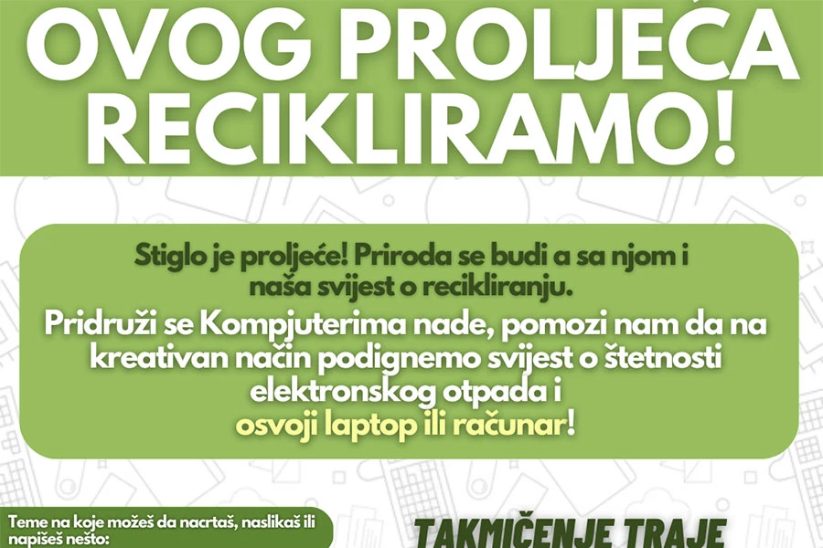 Natjecanje za školarce - Ovog proljeća recikliramo