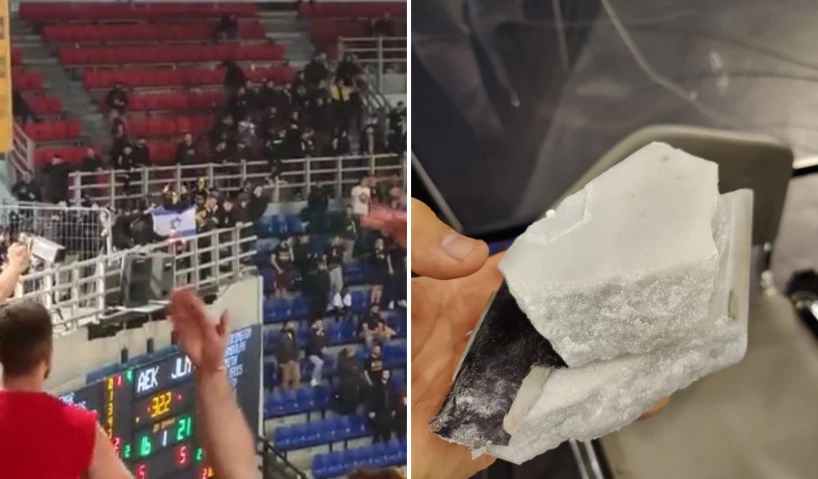 VIDEO I Navijači AEK-a napali navijače Hapoel Jerusalema na košarkaškoj utakmici