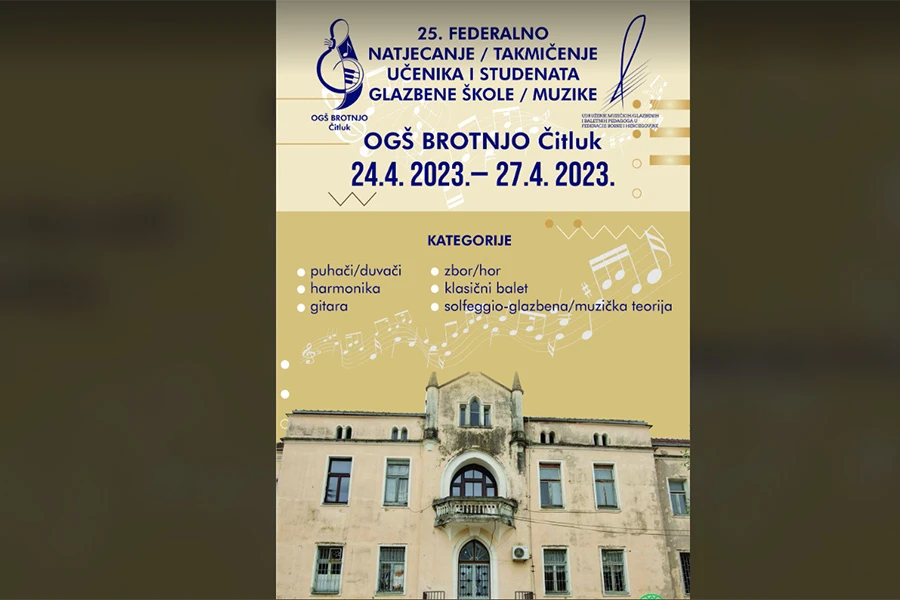 Preko 600 prijava za XXV Federalno natjecanje u Čitluku