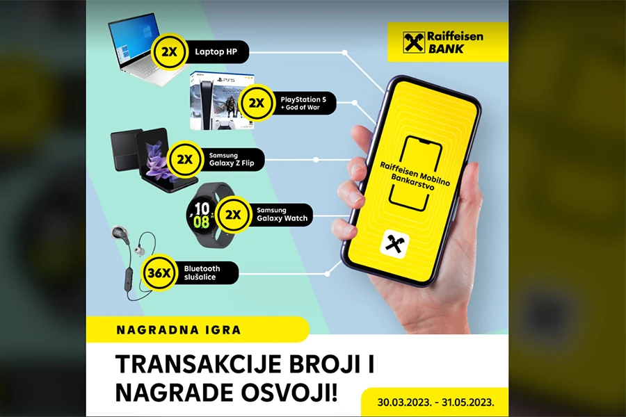 Vrijedne nagrade za korisnike Raiffeisen Mobilnog Bankarstva