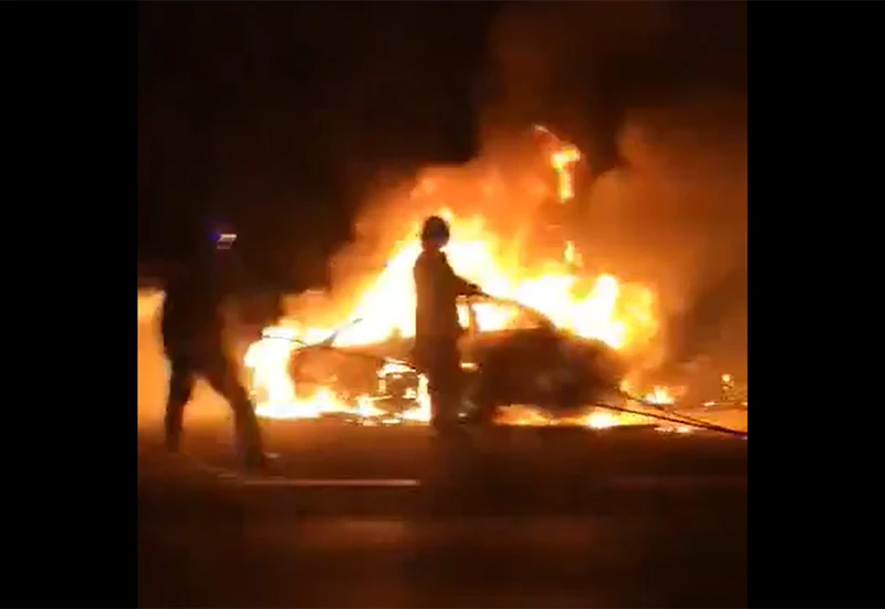 VIDEO | Zapalio se automobil između Međina i Žovnice