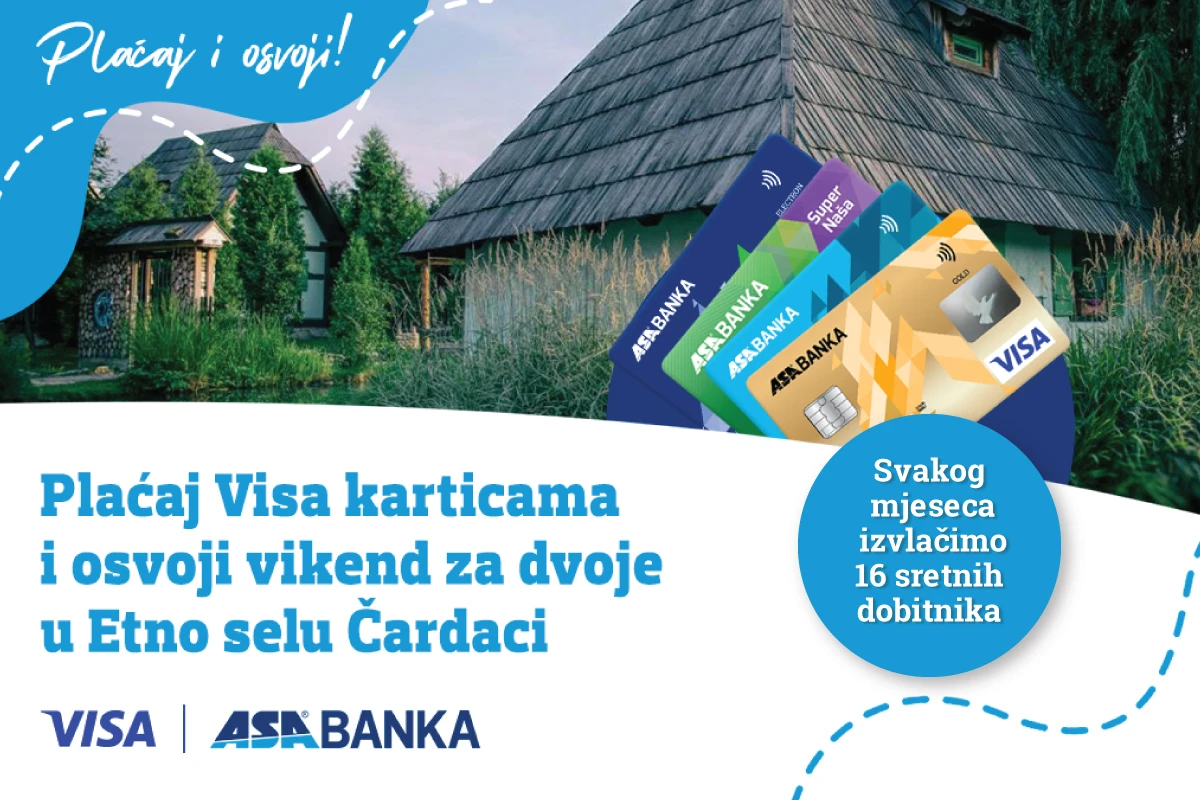 ASA Banka i VISA nagrađuju klijente vikend odmorom za dvoje