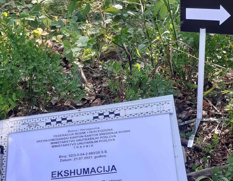 Ekshumirani posmrtni ostaci jedne osobe