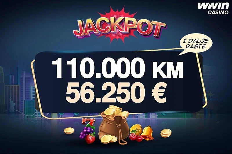Zavrtite i okušajte sreću za jackpot u iznosu od 110.000 KM