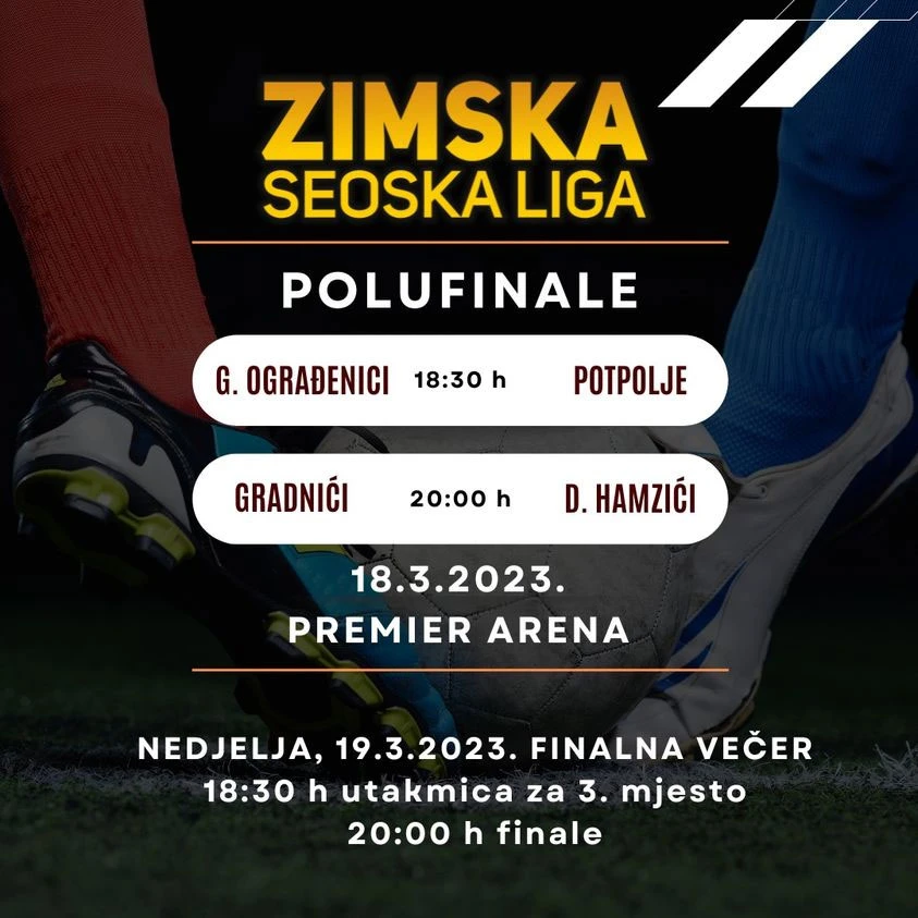 U subotu polufinalne utakmice Zimske seoske lige