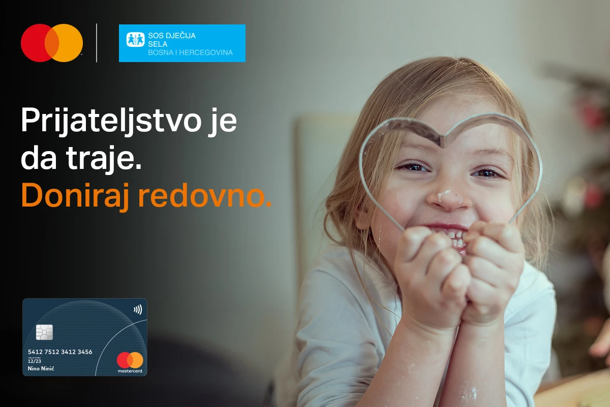 Kroz zajedničku kampanju Mastercarda i SOS Dječijih sela u BiH ostvaren rast online donacija