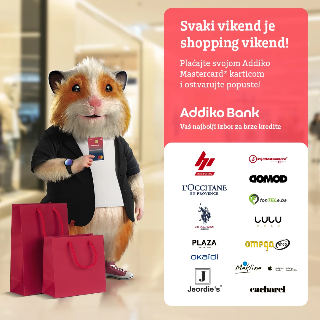 Svaki vikend je shopping vikend uz Addiko Mastercard kartice
