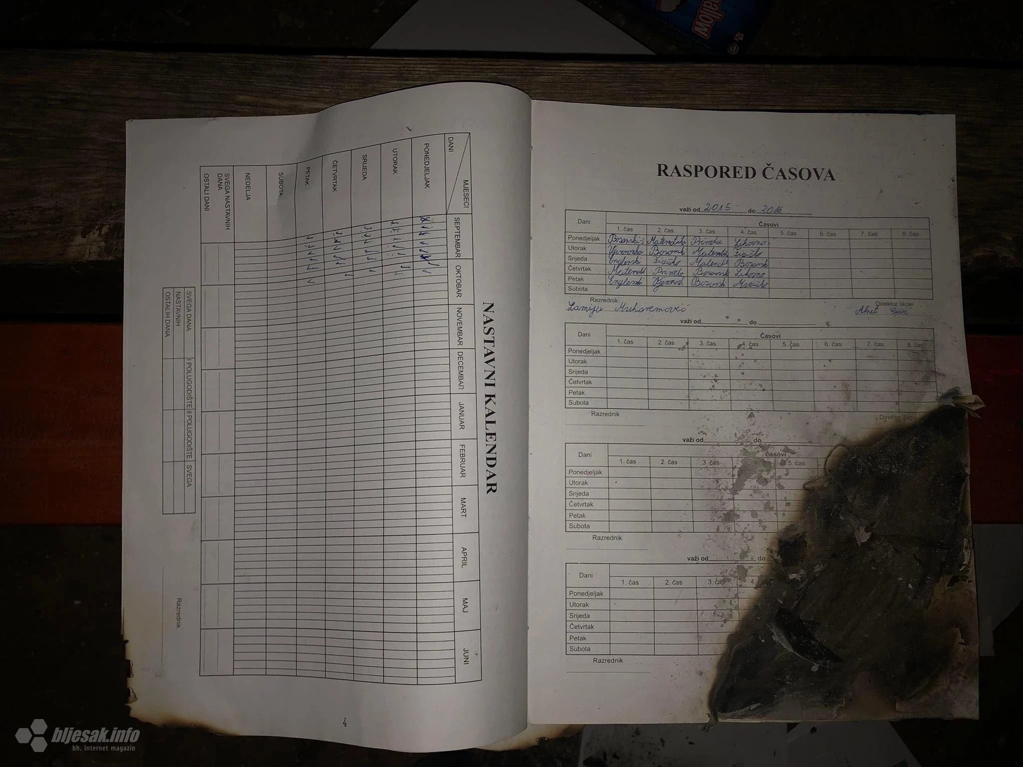 Mostarske misterije: Otkud školski dnevnik zapaljen u parku?