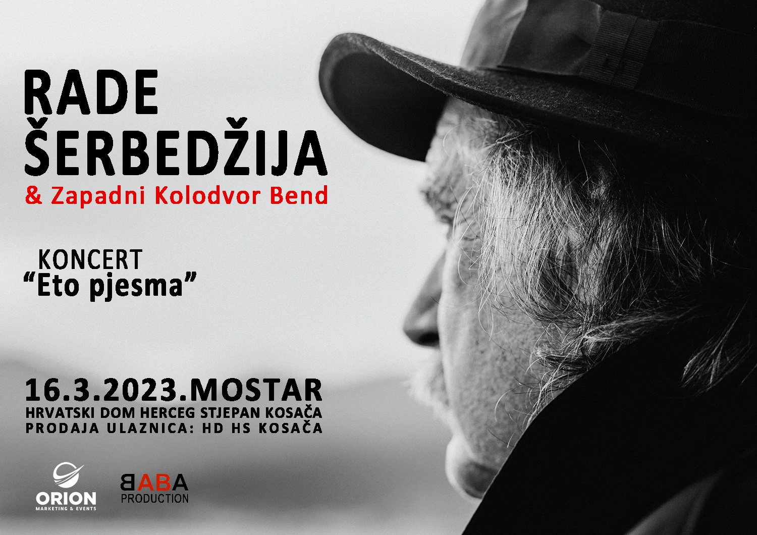 Koncert koji se ne propušta: Rade Šerbedžija i Zapadni kolodvor nastupaju u Mostaru