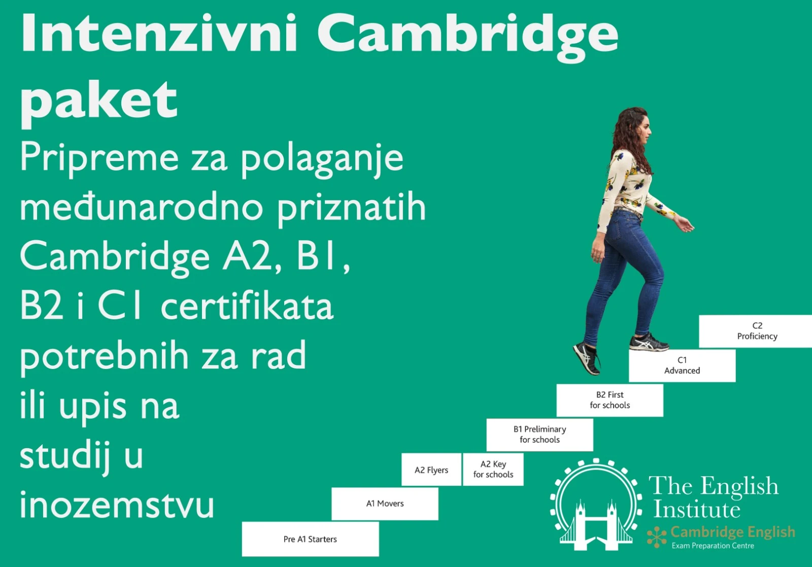 Cambridge English certifikati u The English Institute-u, Mostar