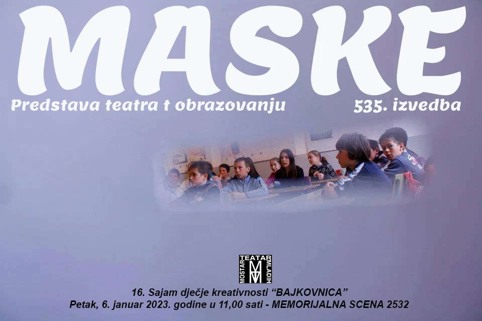 U petak predstava ''Maske'' na ''Bajkovnici''