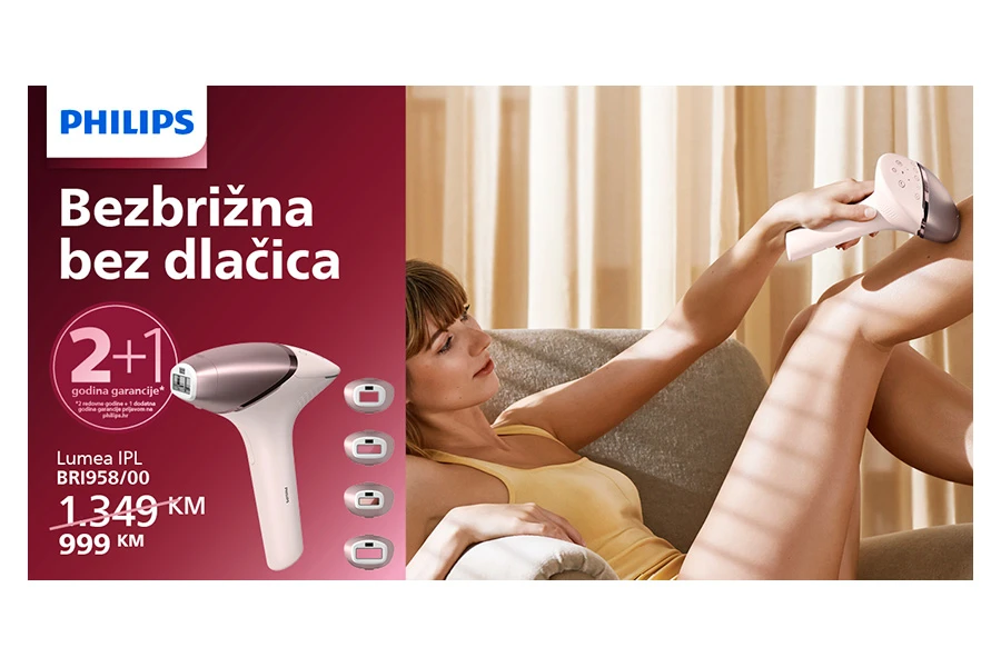 6 mjeseci glatke kože uz Philips Lumeu IPL 9000 po akcijskoj cijeni od 999,00 KM