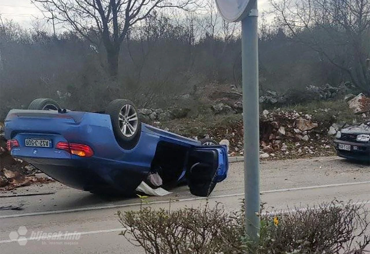 Kruševo: BMW završio na krovu